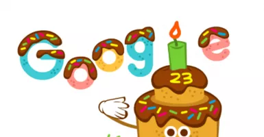 Ulang Tahun ke-23, Google Tampilkan Doodle Spesial Berbentuk Kue!