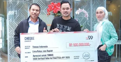 Juragan 99 Kucurkan Bonus Rp 500 Juta untuk Timnas Indonesia