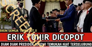 Erick Thohir Dicopot Jokowi, Serius? Cek yang Benar di Sini