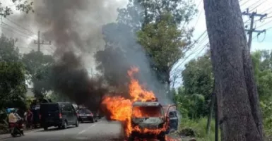 Mobil Pemudik Asal Surabaya Terbakar, Ya Ampun
