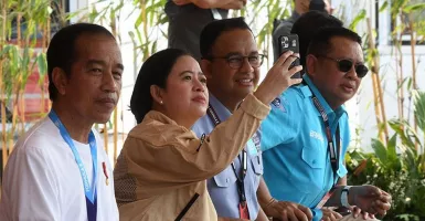 Puan Diapit Jokowi dan Anies, Pengamat Sebut Bukan Kebetulan