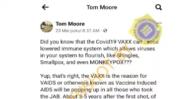 Parah, Vaksin Covid-19 DItuding Akibatkan AIDS dan Cacar Monyet