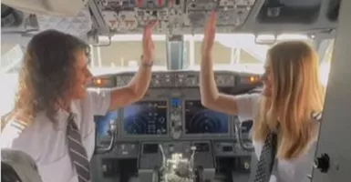 Ibu dan Anak Mengemudikan Pesawat, Jadi Viral di Media Sosial
