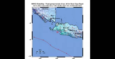 BMKG: Gempa 5,3 Magnitudo Berpusat di Pandeglang