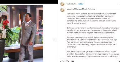 Viral Prabowo Tidak Injak Karpet Merah saat G20, Didoakan Jadi Presiden