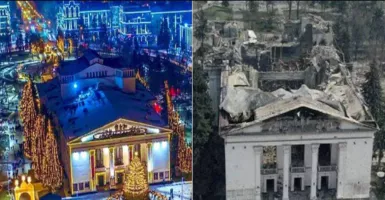 Perbandingan Foto 2021 dan 2022 Jelang Perayaan Natal di Ukraina, Bikin Pilu