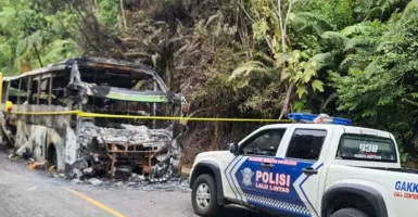 Hendak ke Jakarta, Bus Terbakar di Jalan Lintas Bukittinggi Medan