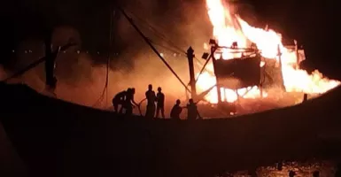 Kapal Nelayan Ludes Terbakar di Aceh Utara, Rugi Banyak