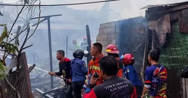 Kebakaran di Sampit Kalteng, 8 Keluarga Kehilangan Tempat Tinggal