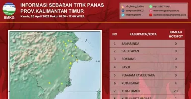 Waspada, BMKG Sebut 37 Titik Panas Terdeteksi di Kalimantan Timur