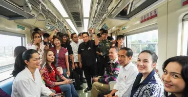 Chelsea Olivia Hingga Aurellie Semringah Dampingi Presiden Jokowi Uji Coba LRT Jabodebek