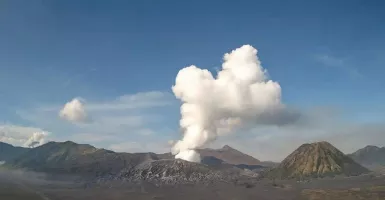 Gunung Bromo Semburkan Asap Putih Tebak Setinggi 700 Meter, Wisatawan Dilarang Mendekat!