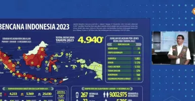 Indonesia Diterjang 4.940 Bencana Sepanjang 2023, Paling Sering Banjir dan Longsor