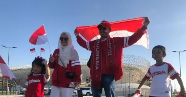 Suporter Timnas Indonesia Dangdutan di Qatar, Fans Irak Takjub