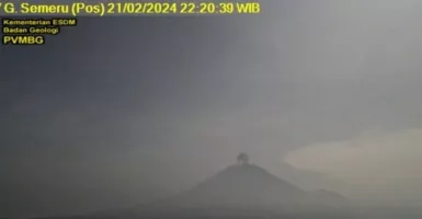 Gunung Semeru Muntahkan Abu Vulkanik Setinggi 600 Meter
