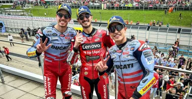 Juara MotoGP Jerman 2024, Francesco Bagnaia Semringah