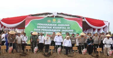 Polda Sumsel Inisiasi Tanam Jagung di Lahan Rawan Karhutla, Sekda: Wujud Nyata Sinergi Ketahanan Pangan