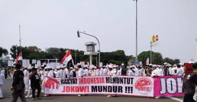 Demo di Patung Kuda Jakarta, Massa GNPR Teriak Keras Agar Presiden Jokowi Mundur