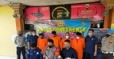 Rugi Besar Efek Curi Sesari, 4 Pria Ditangkap Polisi Gianyar Bali