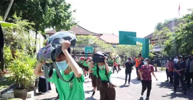 Ini Penampakan Siswa SMPN 3 Kuta Selatan Bali Panik saat Gempa