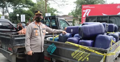 Polresta Tangerang Ringkus 4 Pelaku Penimbun BBM Pertalite