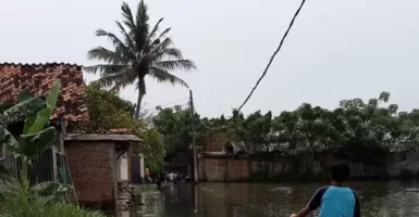 Kali Cilampe Tersumbat Sampah, 2 RT Banjir Parah
