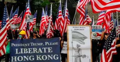 Pengunjuk Rasa Minta AS Selesaikan Masalah di Hong Kong