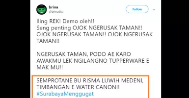 Demo Surabaya, Lebih Seram Amukan Bu Risma daripada Water Cannon