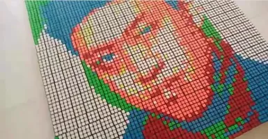 Rich Brian HUT, Seniman Rubik Ini Buat Lukisan Wajah Sang Rapper