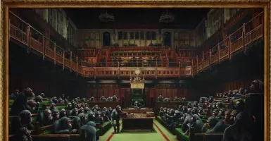 Gambar Para Monyet di Parlemen Inggris oleh Banksy, Laku Rp 173 M
