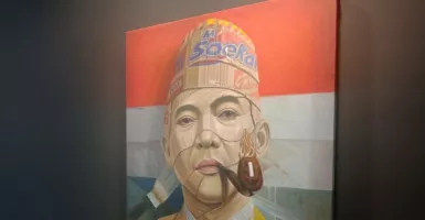 Sampah Diubah Jadi Wajah Soekarno di Pekan Kebudayaan Nasional