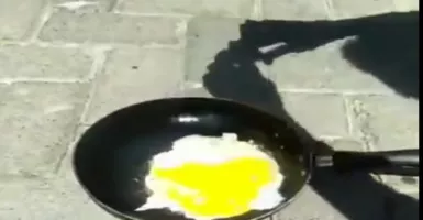 Panas Menyengat, Video Masak Telur di Terik Matahari Ini Viral