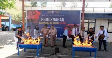 Bea Cukai Gorontalo Musnahkan Ribuan Batang Rokok Ilegal