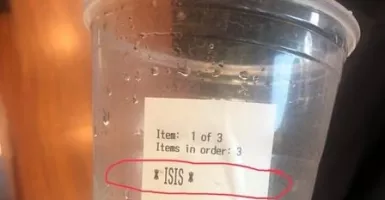 Starbucks di AS Rasis, Minuman Pesanan Muslim Ditulis 'ISIS'