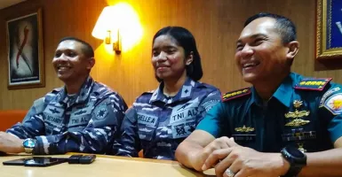 Letda Michelle Taruni Pertama Lulusan Papua Bertugas di KRI Aceh