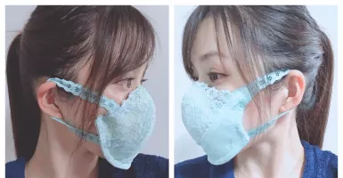 Unik, Model Jepang ini Ubah BH jadi Masker Antivirus Corona