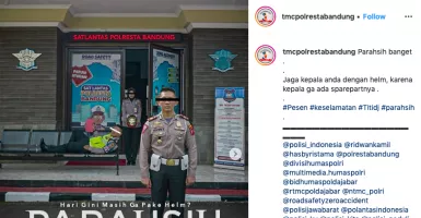Polresta Bandung Bikin Poster Tertib Lantas Mirip Film Parasite