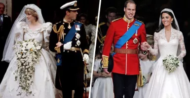 Beda Gaun Pengantin Lady Diana dan Kate Middleton, Pilih Mana?