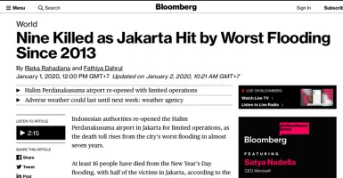 Banjir Jakarta Jadi Sorotan Media Asing