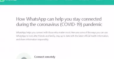 Kominfo Luncurkan Layanan Online COVID-19 di WhatsApp