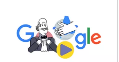 Gambar Google Doodle Antara Dr. Ignaz Semmelweis dan Cuci Tangan