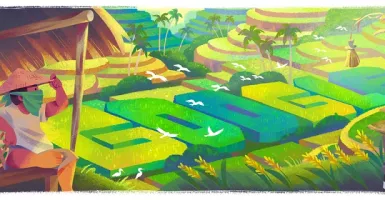 Google Doodle Merayakan Subak Warisan Budaya Indonesia