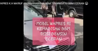 Viral Mobil Wapres Ma’ruf Amin Diisi Bensin Eceran, Benarkah?