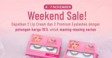 Weekend Sale: Beli Lip Cream dan Eyelashes Sarita Beauty Hemat