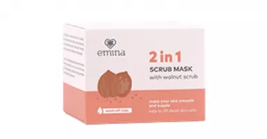 Emina 2 in 1 Scrub Mask, Ampuh Meratakan Warna Kulit di Wajah