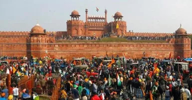 India Sebut Kerusuhan di Benteng Merah Kaya Tragedi Capitol Hill