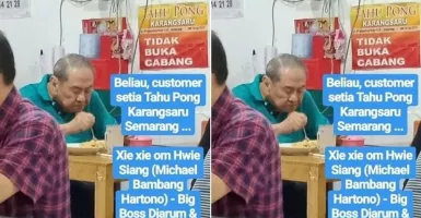 Viral! Bos BCA Kaya Raya Makan Tahu Pong Pinggir Jalan