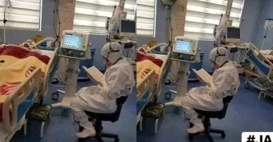 Bikin Haru! Perawat Ngaji dengan Balutan Baju Astronaut