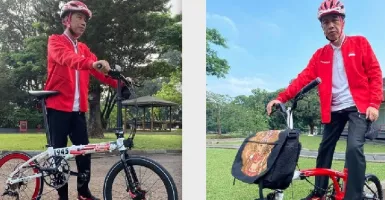 Top Banget! Jokowi Pamer Sepeda Buatan Indonesia di Istana Bogor