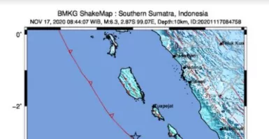 Gempa M 6,3 Guncang Mentawai, Warga Evakusi ke Bukit